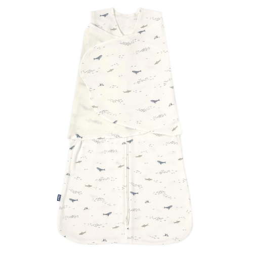 HALO Swaddle Cotton Tog 1.5, Ocean Life, Newborn, 3-in-1 design with adjustable wings