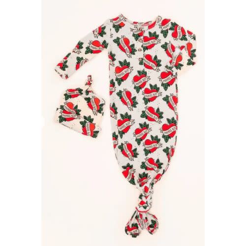 Mama's Boy Newborn Knotted Gown + Beanie Set