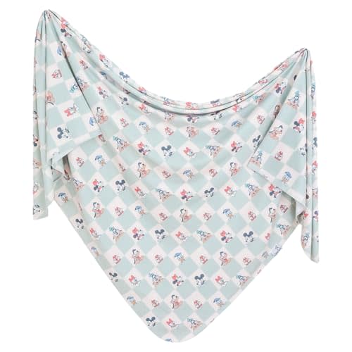 Large Premium Knit Baby Swaddle Receiving Blanket "Mickey Mouse & Friends" by Copper Pearl