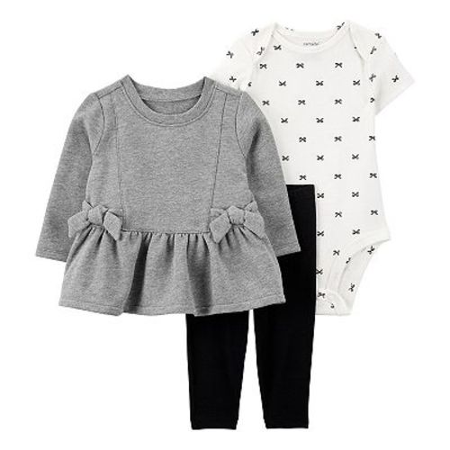 Baby Girl Carter's 3-pc. Top, Bodysuit & Leggings Set
