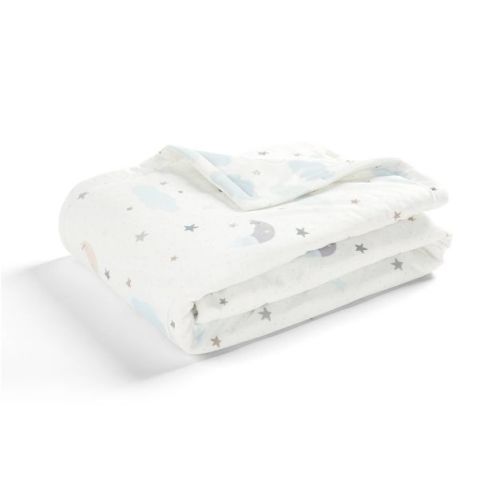 Lush Décor Goodnight Little Moon Reversible Soft & Plush Oversized Baby Blanket - Blue