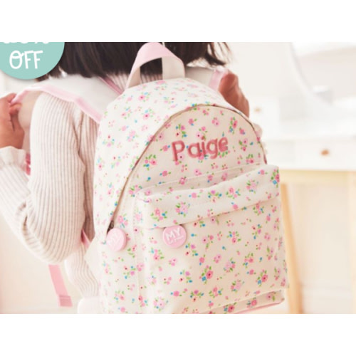 Personalised Ditsy Print Classic Mini Backpack - Personalised Kids Backpack - Toddler Backpack - Back To School - My 1st Years