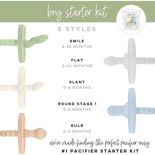 Ryan & Rose Cutie PAT Pacifier Teether (Starter Kit, Boy)