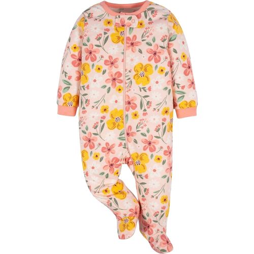 Gerber Baby Girls' 4 Pack Sleep 'N Play Footie