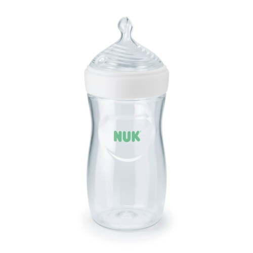 NUK Simply Natural Bottle with SafeTemp, Clear, 9 oz