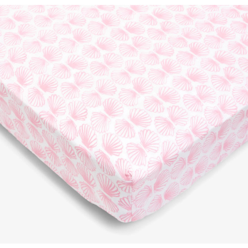 Organic Cotton Crib Sheets by Lewis - Scallop in Lilac