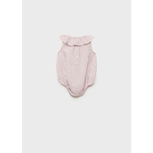 Striped cotton one-piece suit - Kids | MANGO USA