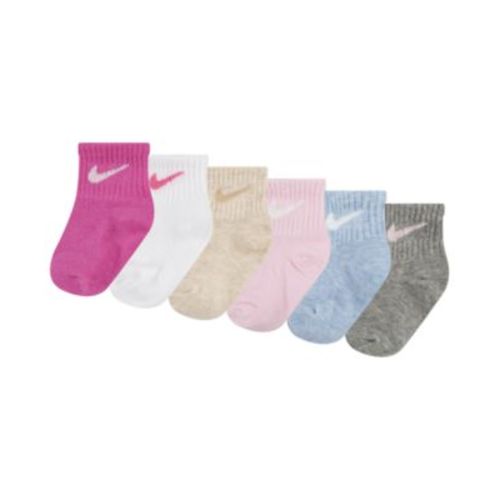 Baby Girls' or Baby Boys' and Toddler Swoosh Ankle Socks, 6-Pack
