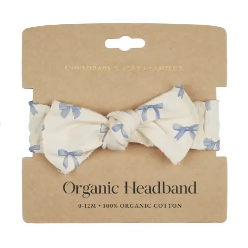 PREORDER: Organic Smocked Headband in Ribbon – L'ovedbaby