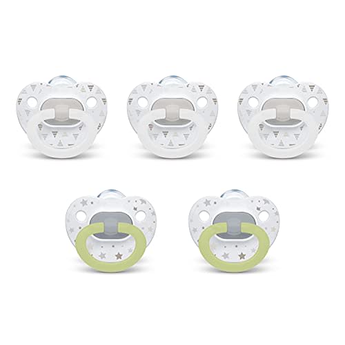NUK Orthodontic Pacifiers, 6-18 Months, 5 Pack, Timeless Collection, Amazon Exclusive