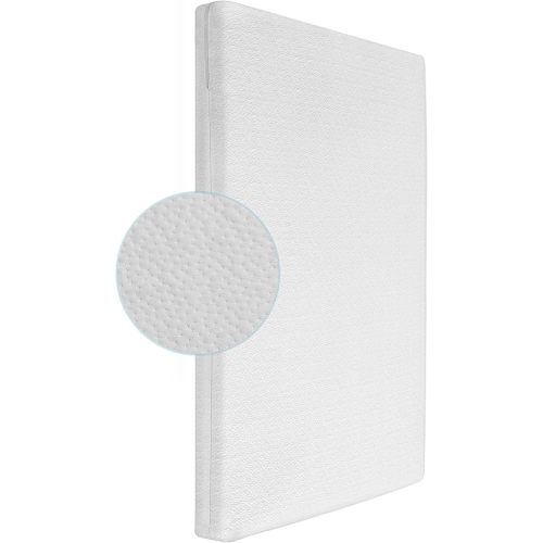 Mini Crib Mattress, 2-Stage Dual Firmness with High Density Support Foam and Cooling Gel Memory Form, 38 x 24inch Mini Mattress for Crib with Ultra-Soft Jacquard Cover, Washable, White