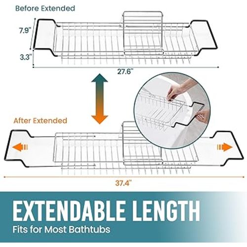 TAILI Steel Expandable Bathtub Tray