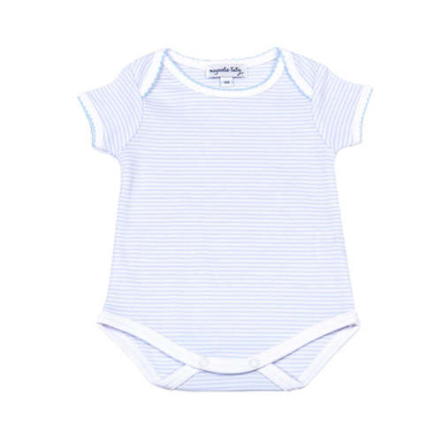Mini Stripes Short Sleeve Bodysuit - Blue NB