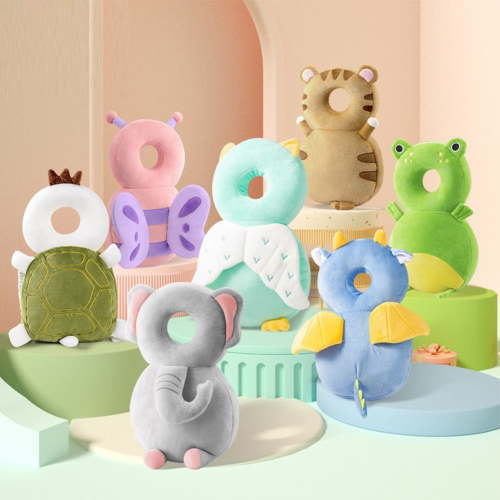 Stuffing Animal Shape Baby Back Protection Pillow Plush Walking Head Protection Backpack Anti-fall for Baby Walking & Crawling