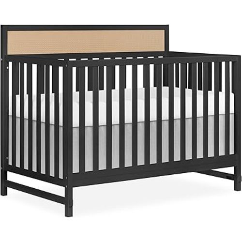 Dream On Me Kai Convertible Crib, Matte Black