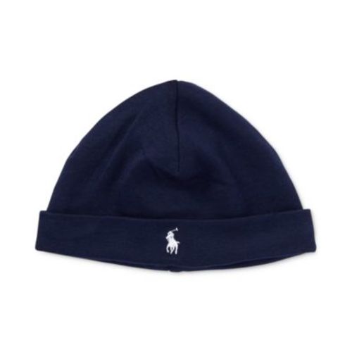 Baby Boys Cotton Jersey Fold Over Beanie