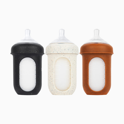 Boon NURSH Silicone Pouch Bottles - Speckle, 8 Oz