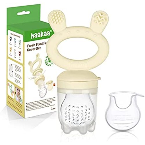 haakaa Baby Food Storage Containers with Silicone Lid, Baby Food Storage  Jar Set, Freezer and Microwave Safe, 6PCS 4.2oz