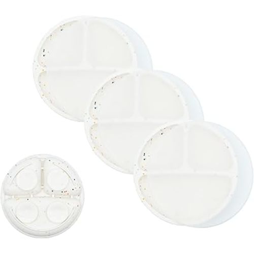 WeeSprout Suction Plates for Babies With Lids & Toddlers - 100% Silicone, Dinnerware Stays Put, Divided Design for Picky Eaters, Microwave & Dishwasher Friendly, 3 Pack