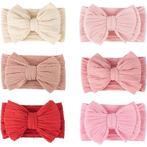 Baby Bows Headbands Nylon Baby Girl Headbands Soft Handmade Hairbands Toddler Hair Accessories for Girls Baby Newborn Infant Kids