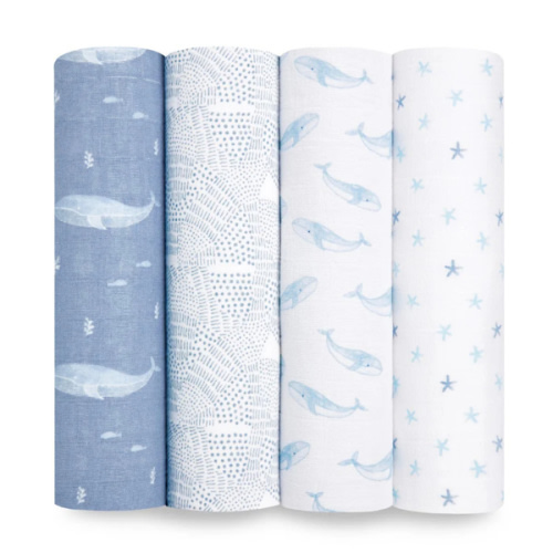 aden + anais | Oceanic Organic Muslin Swaddle Blanket 4pk