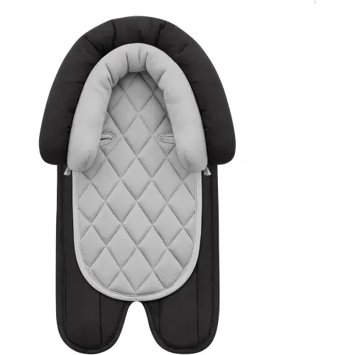 Pro Goleem Car Seat Head Support Infant, Soft Infant Car Seat Insert, 2 in 1 Carseat Head Support for Newborn, Perfect for Car Seat, Stroller, Swing, Bouncer, Gray and Black