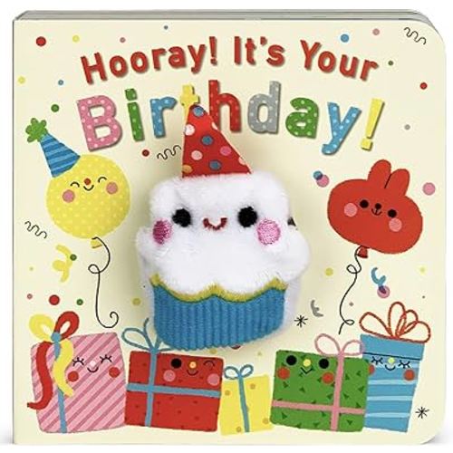 Hooray It's Your Birthday! Finger Puppet Board Book for Celebrations & Parties Ages 1-4