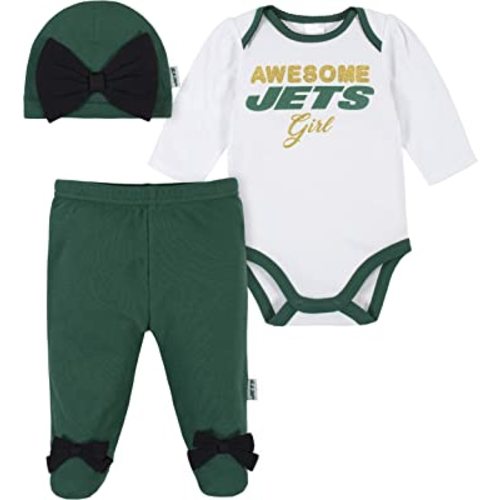 Gerber NFL Baby Girls Nfl Team Footed Pant and Bodysuit Gift Set