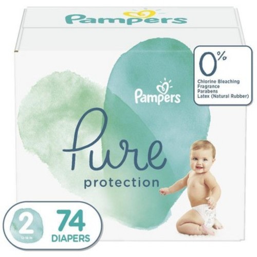 Pampers Pure Protection Diapers Super Pack - (Select Size), Size: Size 2 (74 Count)