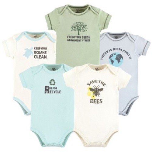 Touched by Nature Organic Cotton Bodysuits, Planet B, 3-6 Months