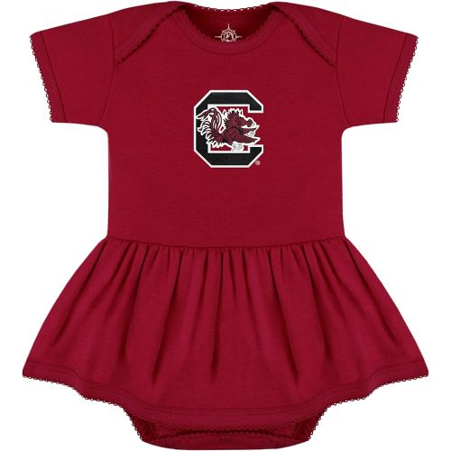 Creative Knitwear College Baby Picot Bodysuit Dress - Team Logo, Multiple Colors, for Baby Girls (0-24 Months)