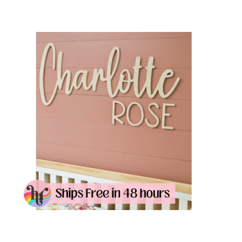 Custom Wood Baby Name Sign Letter Wall Art Kids Room Art - Etsy