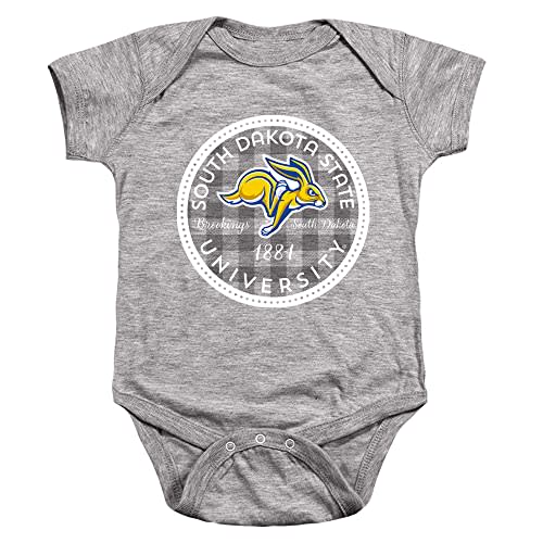 South Dakota State University Official Plaid Badge Unisex Infant Snap Suit for Baby