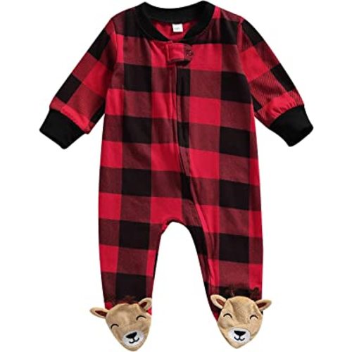 Kuriozud Newborn Baby Girl Boy Footie Romper One Piece Jumpsuit Sleeper Infant Clothes