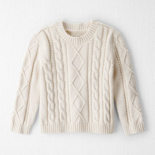 Whitecap Cream Baby Organic Cotton Cable Knit Sweater | Carter’s Oshkosh Canada