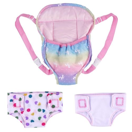 Amazon.com: BABESIDE Reborn Baby Doll Carrier Accessories with 2Pcs Baby Dolls Diapers for 12-15 inch Dolls, Adjustable Straps : Toys & Games