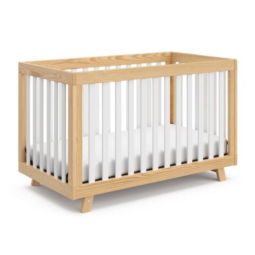 Storkcraft Beckett 3-in-1 Convertible Crib - Natural/white Slats