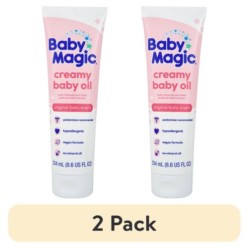 (2 pack) Baby Magic Creamy Baby Oil Lotion, Original Baby Scent, Hypoallergenic, 8.6 fl oz.