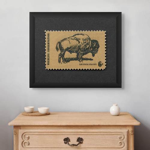 North American Bison Print, American Buffalo Print, American Bison Art, Bison Wall Art, Bison Wall Decor, Buffalo Art - 1970 6c Stamp