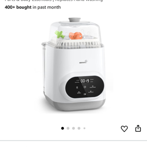 Grownsy EaseClean Bottle Washer Pro | All-in-One Bottle Washer and Sterilizer and Dryer | Baby Bottle Washer for Bottles, Pump Parts & Baby Essentials | Replaces Hand Washing