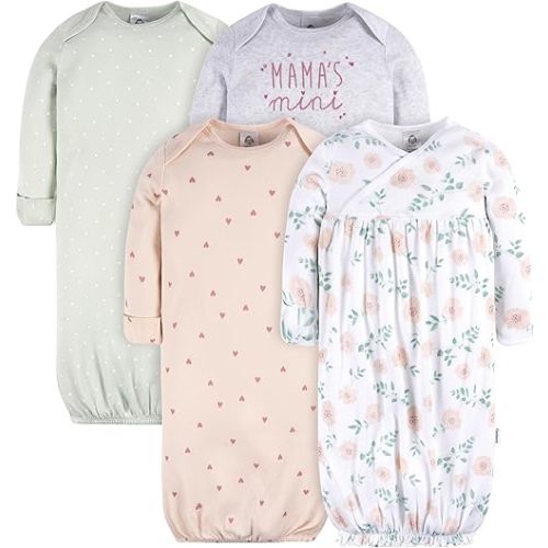 Gerber Baby Boy and Girls 4-Pack Sleeper Gown