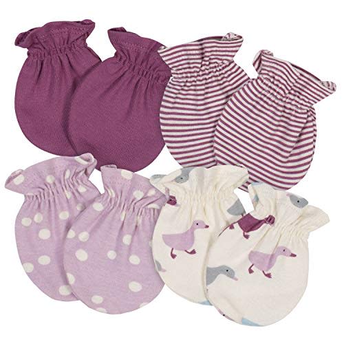 Gerber Baby Girls' 4-Pack Mittens