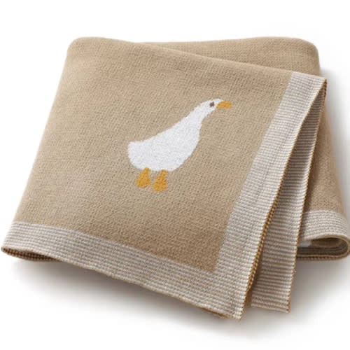 Goose Knitted Blanket