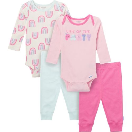 Onesies Brand Baby Girls' 4-Piece Onesies Bodysuits and Pants