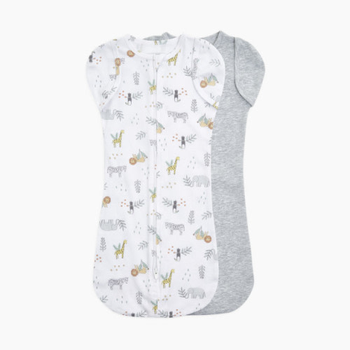 Cotton Snug Swaddle (2 Pack) - Savanna Spots, 0-3 Months