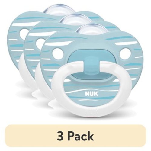 (3 pack) NUK Orthodontic Pacifier, 18-36 Months, Assorted Colors, 3 Count