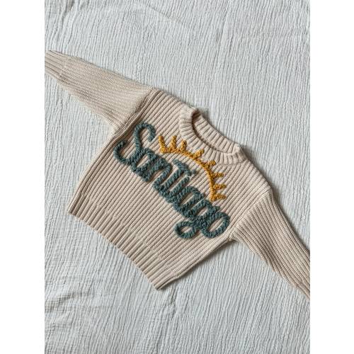 Custom Sun Sweater | Toddler Sweater| Name Sweater | Embroidered Sweater | Birthday Outfit | Baby Announcement | Baby Gift | Sunshine | Sun