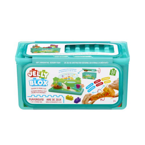 Jelly Blox Playground Store & Play- 30 Piece Set of Building Blocks that Bend the Rules!