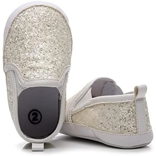 HONGTEYA Baby Boys Girls Shoes Infant Sneakers Baby Moccasins Pu Leather Soft Sole Anti-Slip Flats Toddlers First Walkers Newborn Crib Shoes Tennis Sports Shoes Outdoor Indoor
