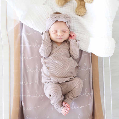 2pc Waffle Crossover Top & Bottom | Mocha